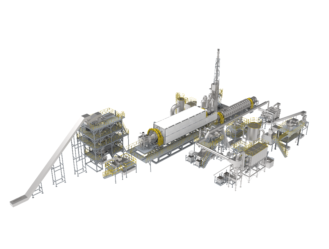 废旧电池破碎回收产线